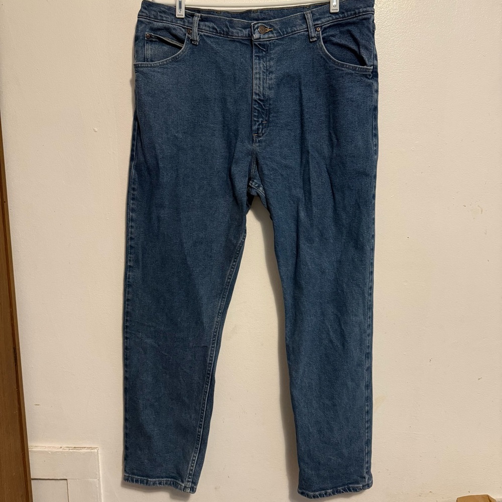 Wrangler Jeans Mens Size 40x32 Workwear Dark Wash Denim